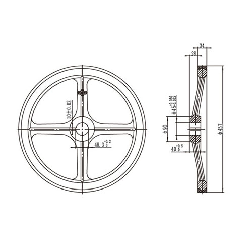 FN-MCL-012 handrail drive wheel